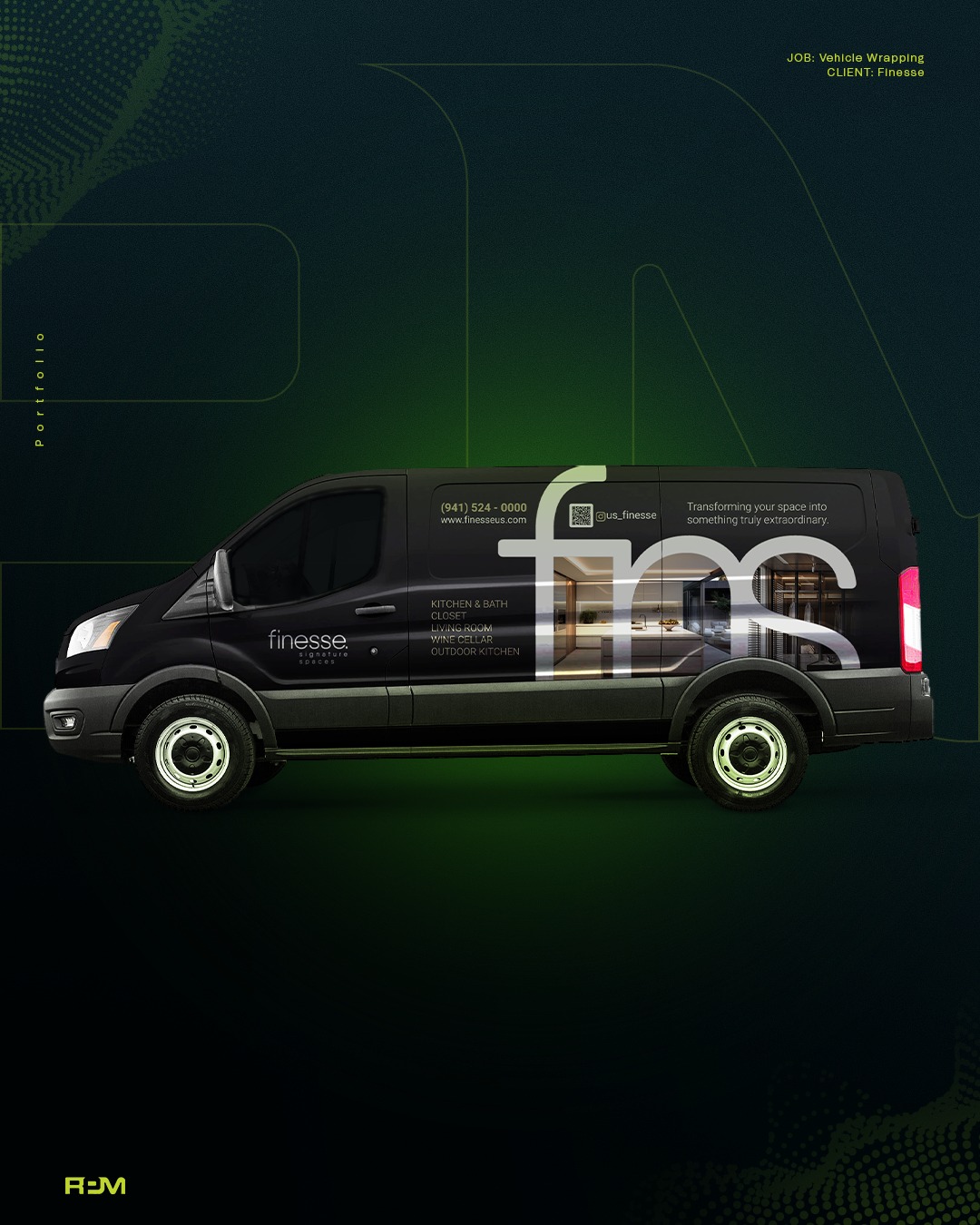 Finesse branded vehicle artwork