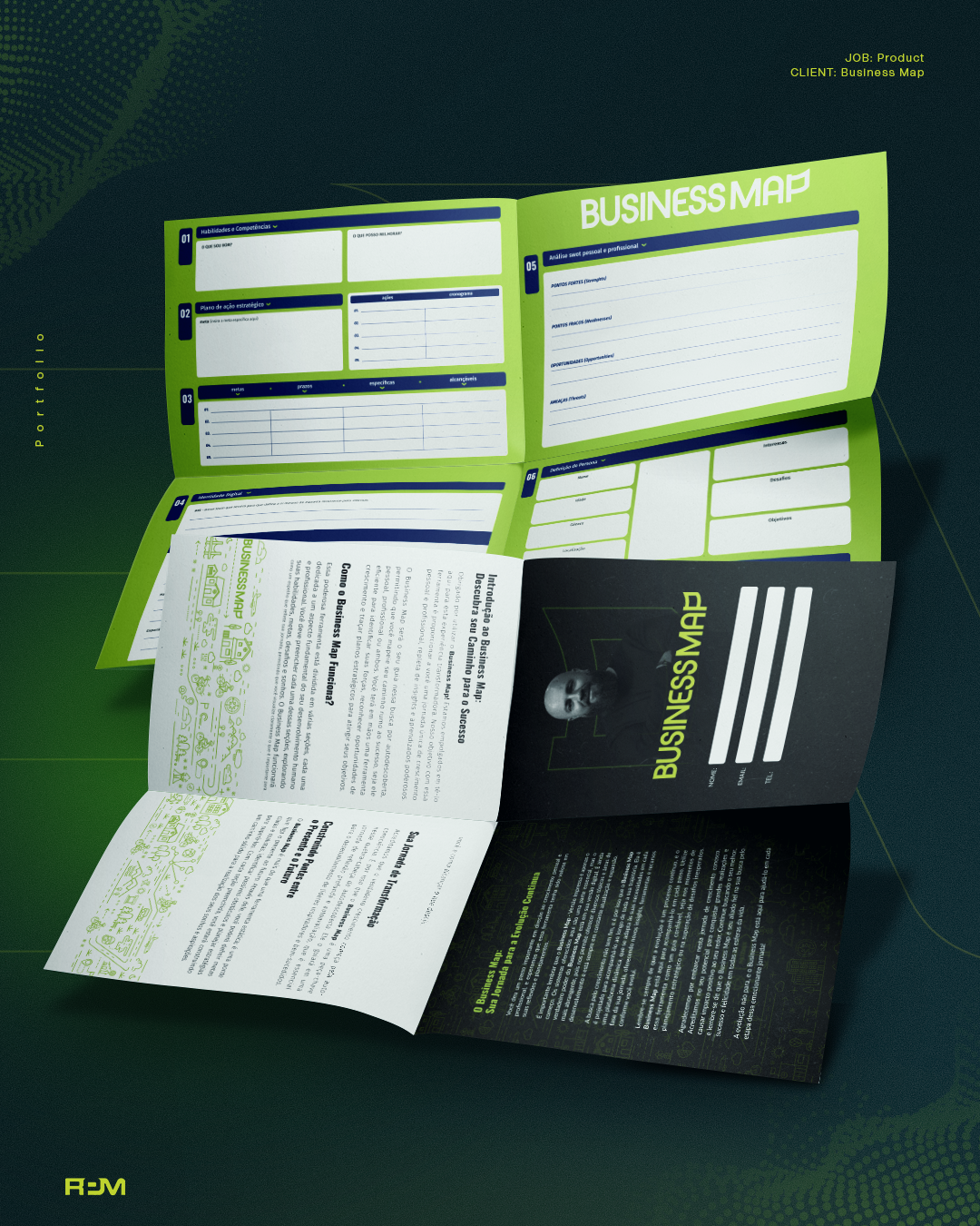 Business Map printed resource with fold-out worksheet pages