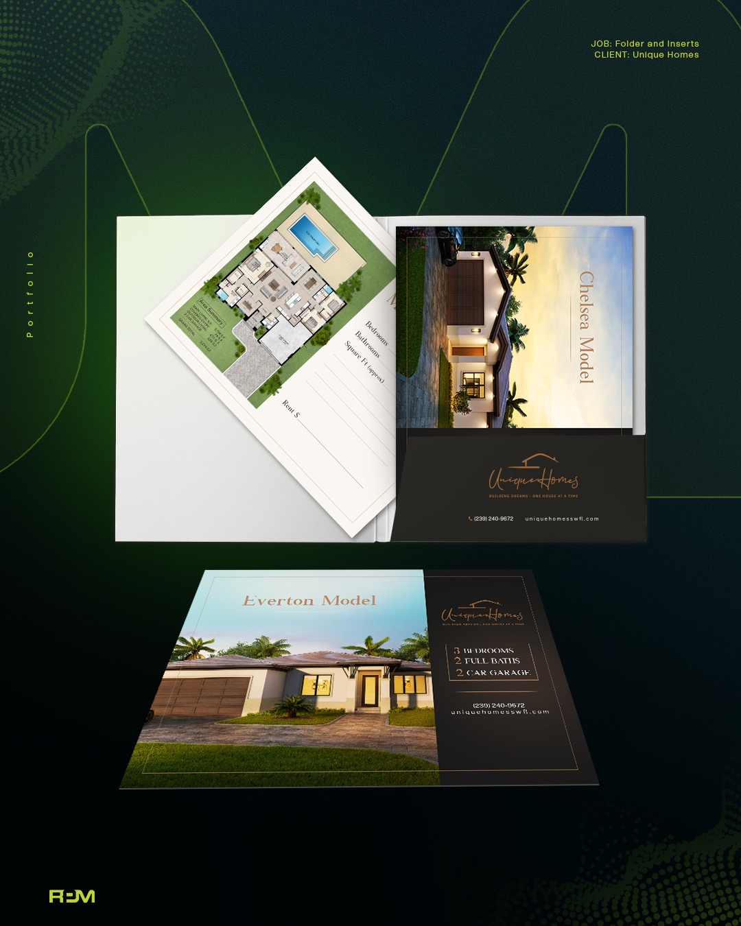 Unique Homes folder and inserts