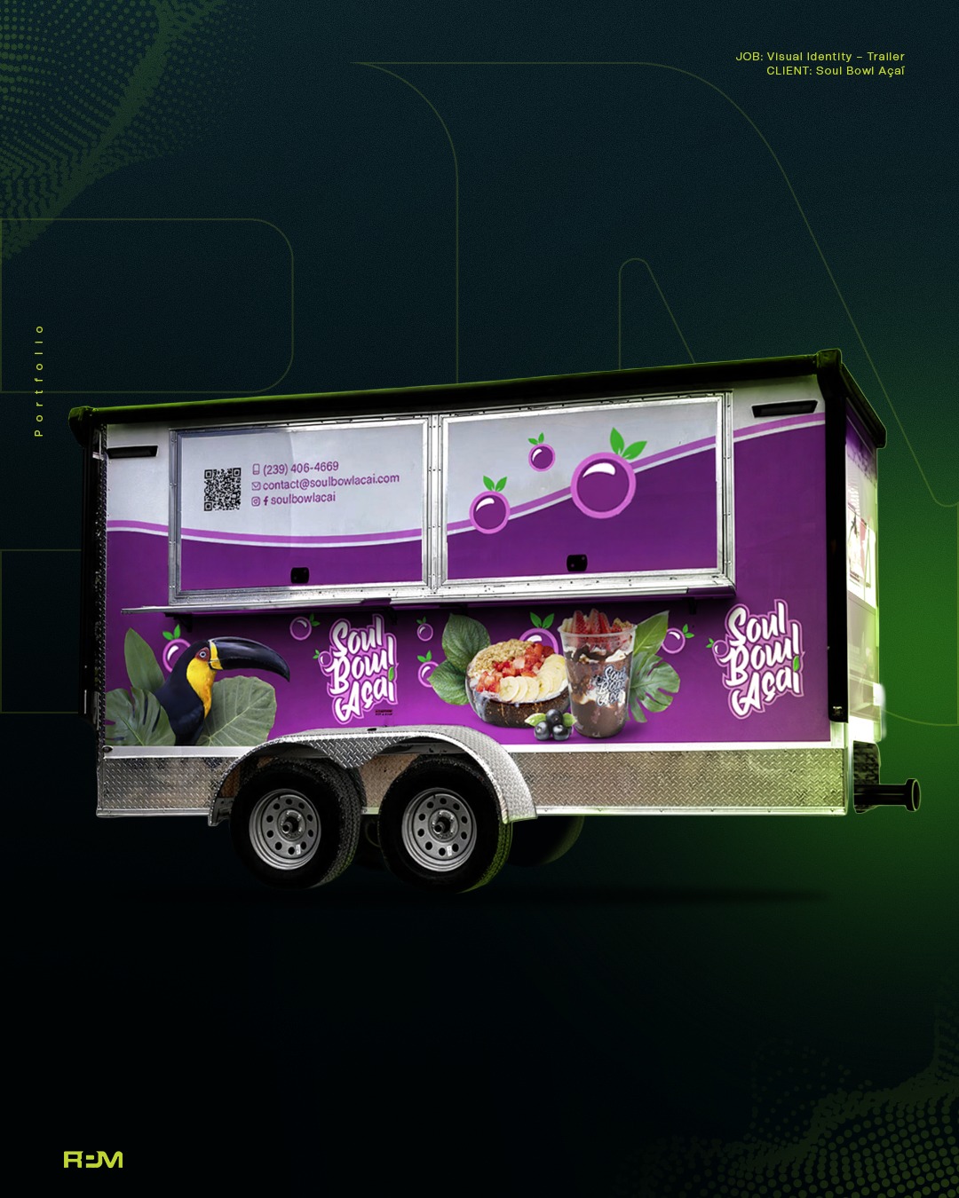 Soul Bowl Açaí branded trailer artwork